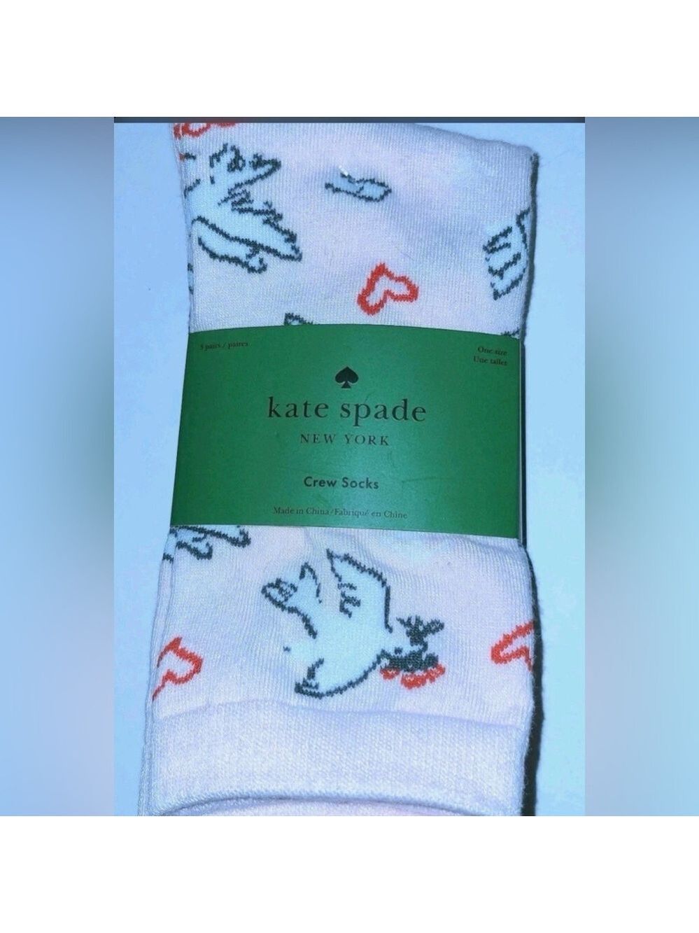 Kate Spade New York Set of 3 Crew Socks New With Tags